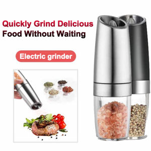 Electric Pepper Mill Stainless Steel Automatic Gravity Induction Salt and Pepper Grinder Kitchen Spice Grinder Tools
