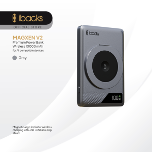 Ibacks Magxen V2 Powerbank wireless 10000mah Travel to Go compatible for handphone/ smartwatch/ TWS