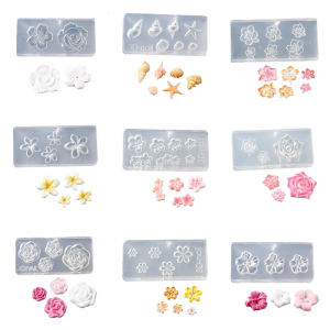 Flower Nail Art Silicone Molds Manicure Template Stencils Nail Art Decorations Flower Molds