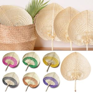 【COD+IN STOCK】 Handmade Bamboo Artificial Gift Party Summer Straw Hand-woven Fan Cooling Fan Woven Fan