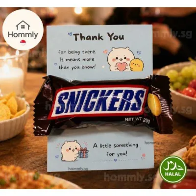 [Hommly Gift] 🎁 SG Ready Stock Farewell Gift Card with Chocolate | Halal Sweet (KitKat/TicTac/Snickers) | Office Leave