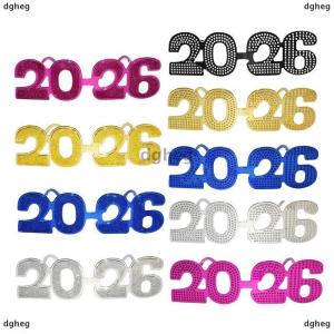 [COD] dgheg แว่นตาจำนวน2026 2026มีความสุขปีใหม่แว่นตากันแดดเพชรแวววาวอุปกรณ์คอสเพลย์คริสต์มาสของตกแต่งงานปาร์ตี้แว่นตาตลก