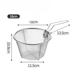 Stainless Steel Frying Basket Mesh French Chef Fries Chip Basket Foldable Strainer Net Food Colander Kitchen Noodle Mesh
