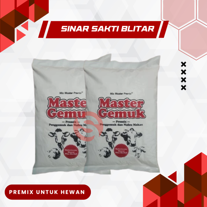 PREMIX MASTER GEMUK 1 Kg Penggemuk dan Menambah Nafsu Makan Ternak