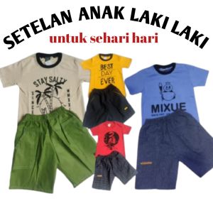 BAJU SETELAN ANAK LAKI LAKI 6 BLN - 6 TAHUN / SETELAN CASUAL BABY ANAK LAKI LAKI COWOK TERBARU / SETELAN BAJU CELANA ANAK 1 2 3 4 5 6 TAHUN PREMIUM