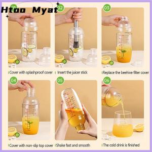 tantuoye Nhựa Cocktail Shaker Tay Shaker Cup Với Quy Mô 350Ml 530Ml 700Ml 1000Ml Sữa Trà Rượu Uống Shaker Thanh Công Cụ