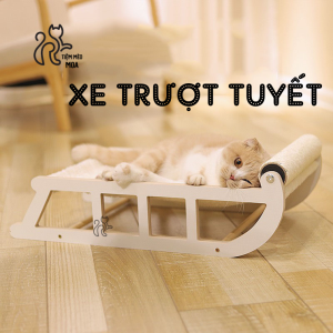 Xe trượt tuyết - Giường nằm cào móng cho mèo - Tiệm Mèo Moa