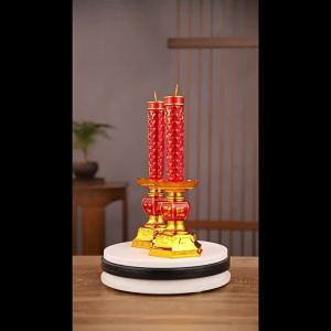 SXH  Electric Candle Holder Dual-use for Offering and Worshiping God of Wealth Buddha Offering Light Swinging Electric Candle Buddhist Supplies