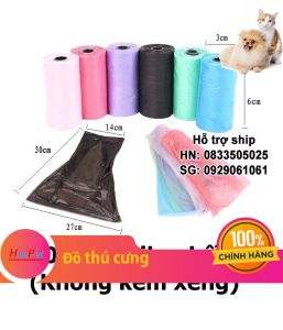Hanpet - Xẻng gắp phân chó - Túi hốt phân chó túi nilon hót cứt chó (mỗi cuộn 15 túi) / túi hót kít chó / hướng dẫn sử dụng túi bốc kít chó / túi đựng phân chó / túi đựng kít chó / túi rác tự phân hủy / túi đựng rác / túi phân chó