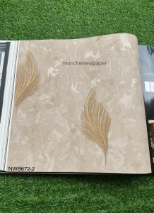 Wallpaper Dinding art DAUN Tcisi Florall Simple Hitam-Putih-Cream Aksen Modern Futuristik Terbaik
