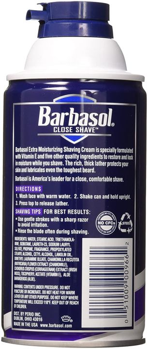 Barbasol%20Extra%20Moisturizing%20With%20Vitamin%20E%20Shaving%20Cream,%2010%20oz/283g%20-%20Image%203