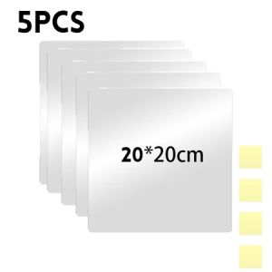 【HD Square Mirror 】1-5pcs/ Set 20*20cm 30*30cm 40*40cm Acrylic Soft Mirror Stickers/DIY Make-up Mirrors Wall Sticker Home Decor
