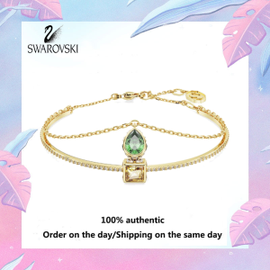 💖 Swarovski 💖 Womens Fashion Gold plated mixed cut multi-colored Crystal Gem bracelet 5662924 Still bracelet Valentine gift Birthday gift