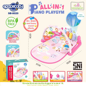 Spacebaby SB 8020 Piano Playgym Baby Lampu Musik Set Matras Mainan