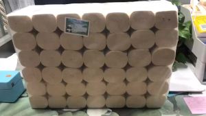 Large Roll 5 Jin 42 Roll Pack Natural Color Toilet Paper Rolls Household Coreless Bamboo Pulp Tissue Toilet Paper Thickened Four Layers