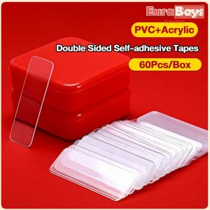 E.B. Transparent Removable Double Sided Self-adhesive Tapes For Balloons 60Pcs/Box Multifunctional Waterproof No Residue Washable Tapes