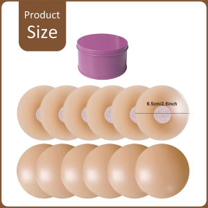 กล่องละ 6 คู่ ซิลิโคนปิดจุก แปะหัวนม  พร้อมกล่องถนอม ปิดมิด ปิดทึบ ปิดจุกมีกาว แผ่นปิดจุก เกรดการแพทย์