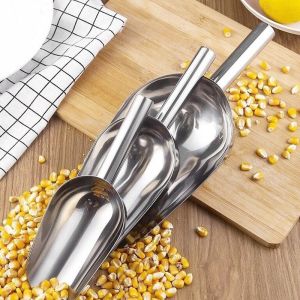 Stainless Steel Ice Scoop Ice Cream Crushed Shovel Candy Sugar Scooper Kitchen Tool Metal Food Scoop