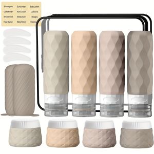 【16Pcs】Portable Beauty and Personal Care Travel Companion Tsa-Approved Travel-Sized Toiletries Container Set Multiple Accessories