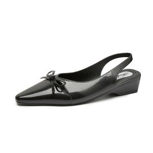 [Free Shipping] WomenS 2025 New Summer Wedge Low-Heel Pointed-Toe Closed-Toe Sandals For Pairing With Dresses
