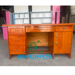 BÀN LÀM VIỆC GỖ CAO SU 1M4 SALE RẺ HÀNG TRƯNG BÀY TẠI XƯỞNG HCM