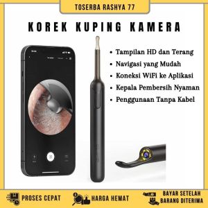 COD XLIFE Korek Kuping KAMERA Hp Bluetooth Wireless Satu set Murah dr isla Yang Ada Kameranya /  Kamera Endoscope android Serbaguna Telinga Type c Tanpa kabel Pembersih Telinga Otoskop Endoscope HD WiFi Viral
