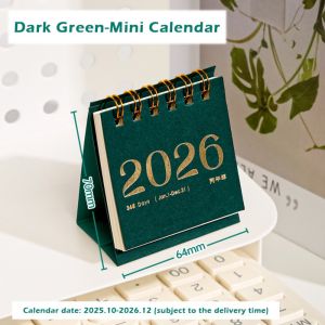 LIWU Mini 2026 Calendar Portable Double Coil Planner Calendar INS Calendar Ornaments Year Gifts