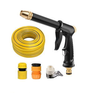 50m High Pressure Water Spray Gun PVC Garden Hose Pipe With Connectors Car Wash Jet Nozzle Sprinkler 10/15/20/25/30/35/50m