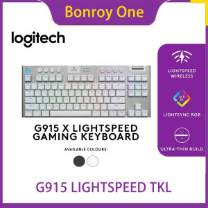 Logitech G915 X Lightspeed TKL Wireless Mechanical Keyboard LIGHTSPEED RF and Bluetooth Connectivity RGB Lightsync Dedicated Media Controls-Tactile