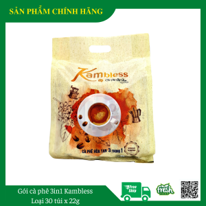 Gói cafe hòa tan thuần chay (Vegan) Kambless Ngọc Thảo | 30 túi