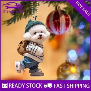 Samurry ✨Hot Sale✨ ที่แขวนติดกระจกมองหลังรูปลูกสุนัขสุดสร้างสรรค์เครื่องประดับตกแต่งรถของขวัญสำหรับผู้หญิงผู้ชาย