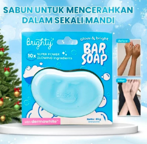 MAKE BEAUTY - BRIGHTY GLOW N BRIGHT BAR SOAP 85GR - SABUN BATANG BRIGHTY GLOW & BRIGHT