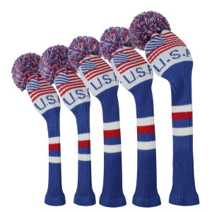 Scott Edward Golf Head Cover Set 5PCS for Driver*1 Fairway*2 and Hybrid/UT*2Fit for DriverWashable to Keep Ever New Look