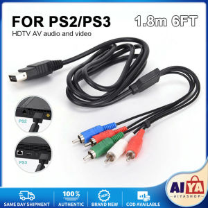 1.8M Multi Component AV Cable High Resolution HDTV Component RCA Video Cable Compatible with PS3 PS2 Gaming Console Accessories