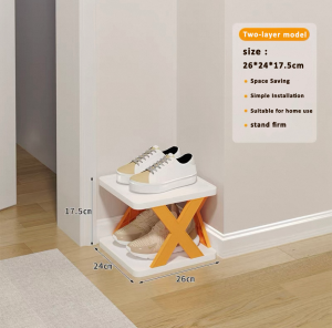 Multi-layer Shoe Rack Plastic High Quality Shoe Rack Single Grid Narrow Shoe Rack Space Saving Sundries Storage Rack  鞋架