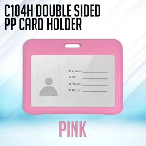 Risefully Double Sided PP Card Holder C104 Horizontal ID Card Holder