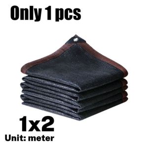 Home Black sunshade net sunshade curtain outdoor waterproof sunshade net garden net 98% sun protection sunshade cloth net