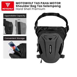Motowolf Tas Paha Motor Sholuder Bag Tas Selempang Hard Shell Premium