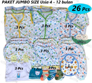 BAYIe - Paket Hemat/Hadiah Perlengkapan Baju Bayi JUMBO Usia 4-12 bulan BOY/GIRL Ekonomis dan Hemat PAKET JUMBO 3