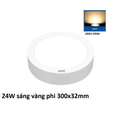 Đèn led ốp trần gắn nổi 12W 18W 24W thân nhựa chính hãng MPE