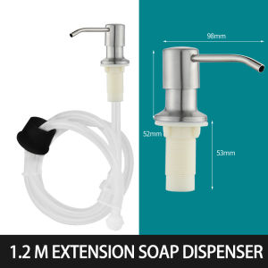 H&W Kitchen Sink Soap Dispenser Dishwashing Liquid Soap Dispenser Extension Tube Detergent Water Pump With Tray Hook