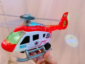 Kids Plane Airplane Electronic Bump and Go Helicopter with Flashing Light Music Vehicle Toys for Kids Mainan Helikopter