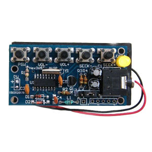 Tự làm bộ dụng cụ điện tử 76MHz-108MHz âm thanh nổi không dây máy Thu Radio FM mô-đun FM không dây đài phát thanh Kit