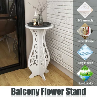 White Small Coffee Table Desk Wood Plastic Board Round Small Coffee Tea Corner Table Side End Table Rack Stand Home Furniture Racks living room
