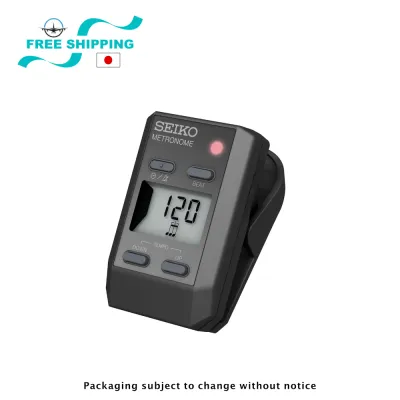SEIKO Metronome Clip Type Digital Black DM51B Volume can be adjusted and muted with rotary volume
