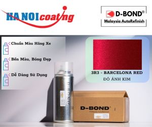 Sơn Xịt Xóa Vết Xước Ô TÔ TOYOTA VIOS Màu ĐỎ ÁNH KIM Code 3R3 - BARCELONA RED Chính Hãng D-BOND Chất Lượng Cao