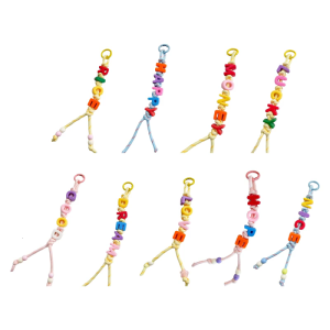Elegant Letter Bead Bag Accessory Trendy Colorful Letter Bead Bag Accessory Key Chain Adornment For Personal Style