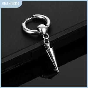 【SHANGZE4】 1PC Thép Không Gỉ Chữ Thập Mũi Tên Bông Tai Cho Phụ Nữ Người Đàn Ông Mát Punk Đồ Trang Sức Xuyên Vòng Tròn Tai Khóa Dangle Bông Tai Quà Tặng Thời Trang