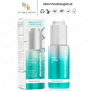Serum giảm mụn kiềm dầu phục hồi nền da tổn thương RETINOL CLEARING OIL của Dermalogica - Dolly Beauty