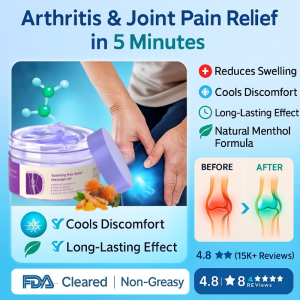 Joint & Muscle Relief Gel Fast-Acting Pain Relief for Knees Shoulders & Elbows Cooling Massage Formula with Natural Ingredients